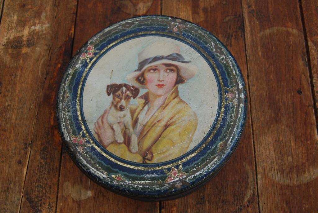 Grote vintage blikken trommel, Ophalen of Verzenden, Gebruikt