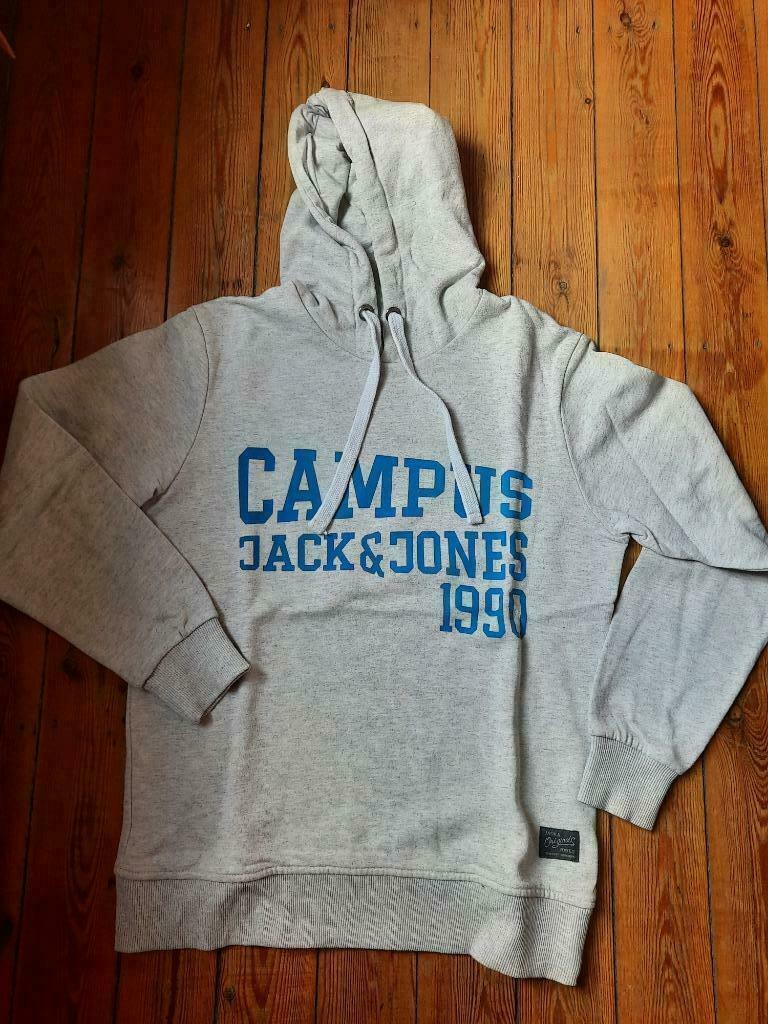 Sweat Jack and Jones small, Gris, Enlèvement, Porté, Taille 46 (S) ou plus petite