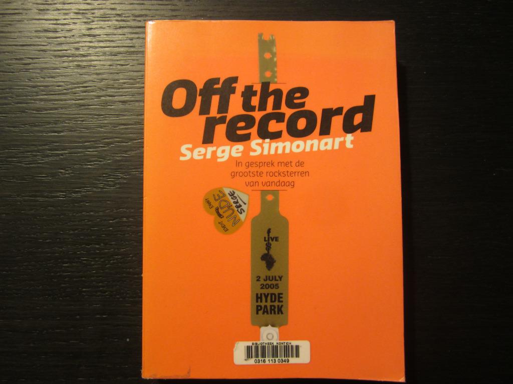 Off the record  -Serge Simonart-, Ophalen of Verzenden
