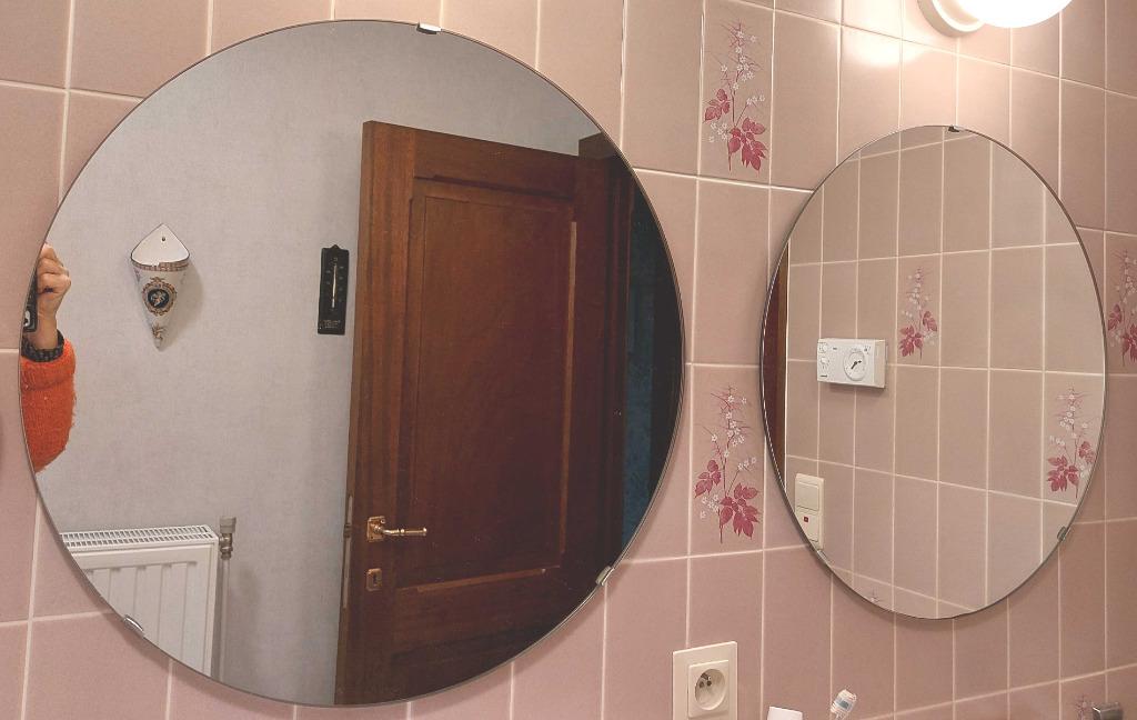 Miroirs Ronds 60cm - 2 pièces, Enlèvement ou Envoi, Comme neuf
