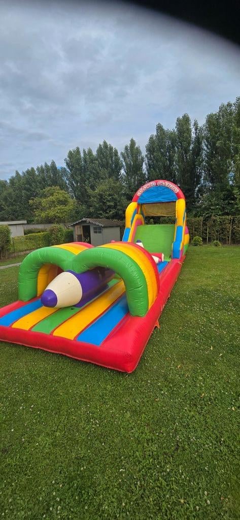 CHÂTEAU GONFLABLE  Parcours CRAYON TOBOGGAN XXL -14M, Enlèvement ou Envoi