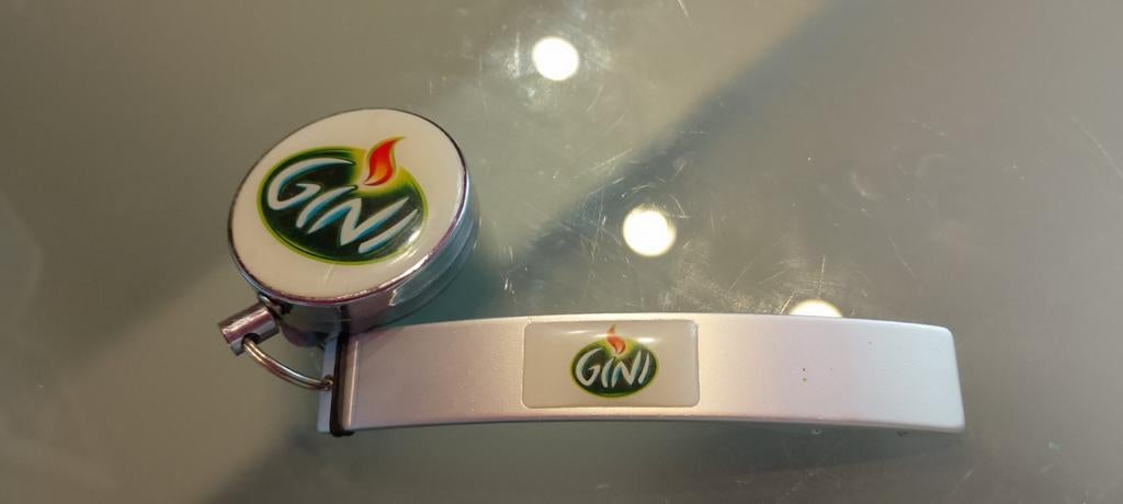 Gini flessenopener met badgehouder, Ophalen of Verzenden, Nieuw