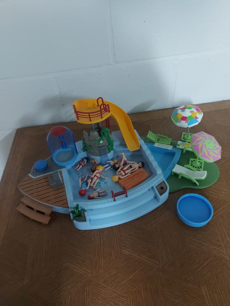Playmobil Zwembad, Kinderen en Baby's, Speelgoed | Playmobil, Ophalen of Verzenden, Zo goed als nieuw, Complete set