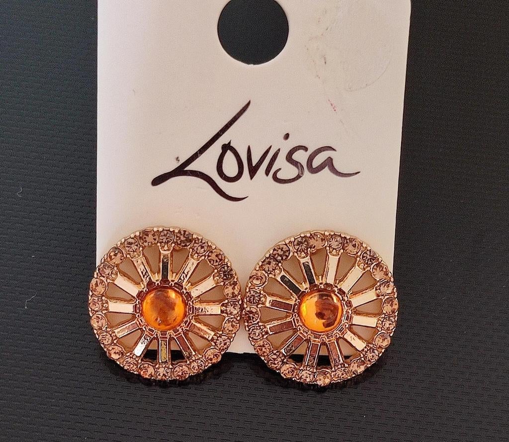 Boucles d'oreilles neuves 1,5cm, Bijoux, Sacs & Beauté, Boucles d'oreilles, Avec pierre précieuse, Neuf, Puces ou Clous, Jaune