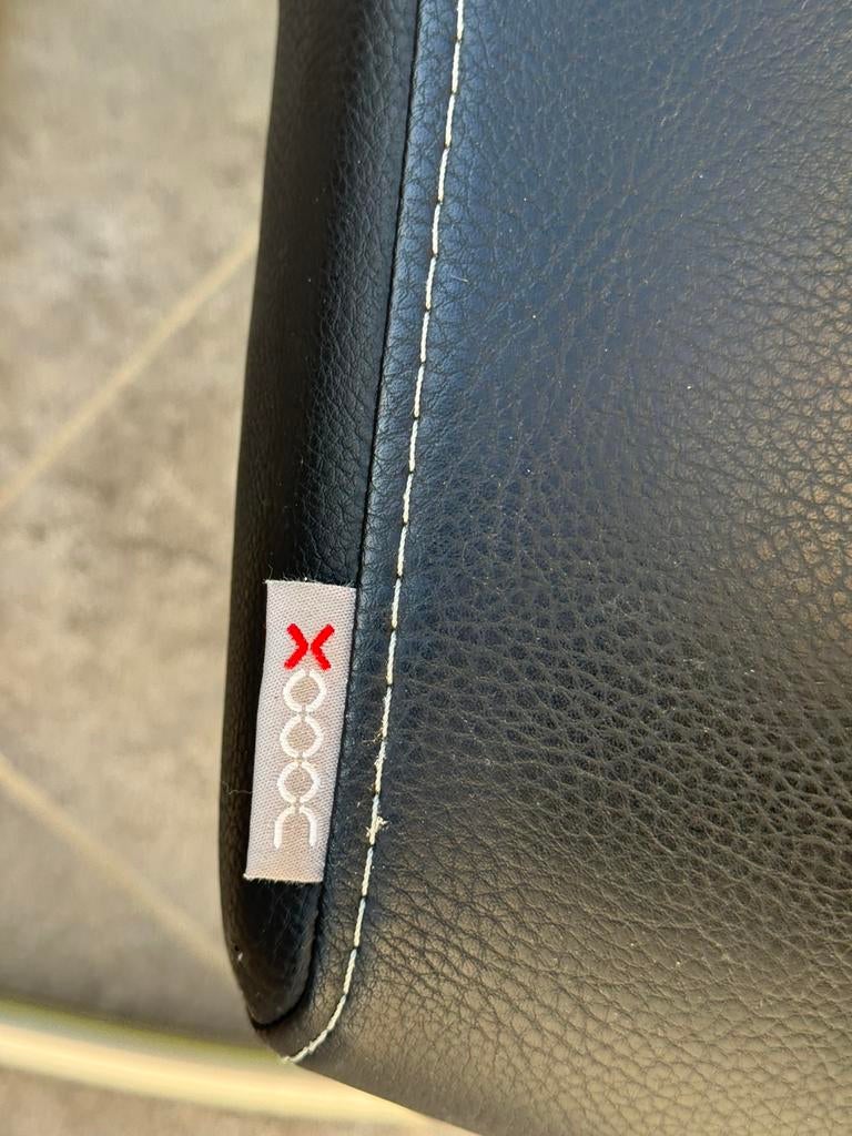 Keukenstoeken, Ophalen, Zwart, Leer, Zo goed als nieuw