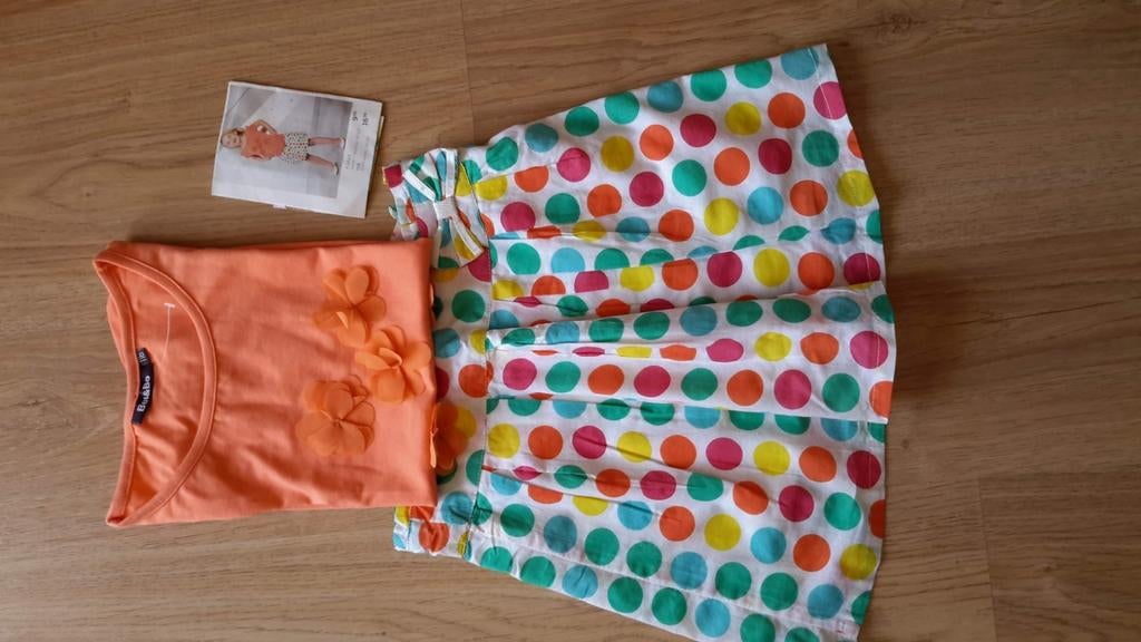 Nieuw , rokje + t-shirt , Bel&Bo. Maat 116, Ophalen of Verzenden, Nieuw
