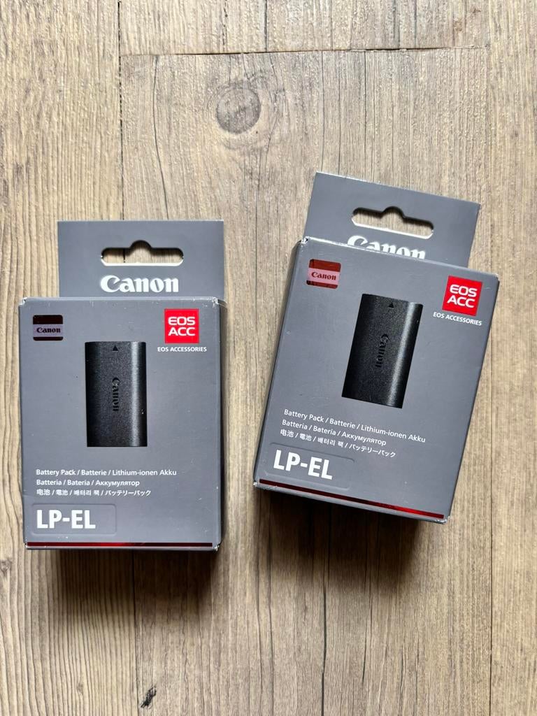 Batterie Canon LP-EL (4 pièces), Enlèvement ou Envoi, Comme neuf, Rechargeable