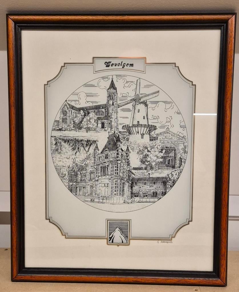 Glasgravure Wevelgem G. Swaenepoel, Antiek en Kunst, Ophalen
