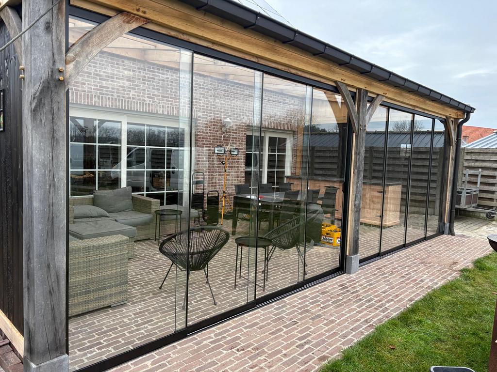 glazen schuifwanden, Doe-het-zelf en Bouw, Ophalen, Zo goed als nieuw