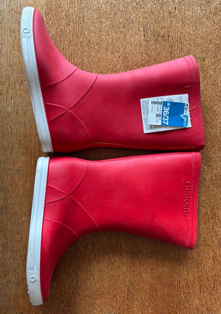 Bottes de pluie Tribord taille 36/37, Enlèvement, Neuf, Rouge, Bottes de pluie