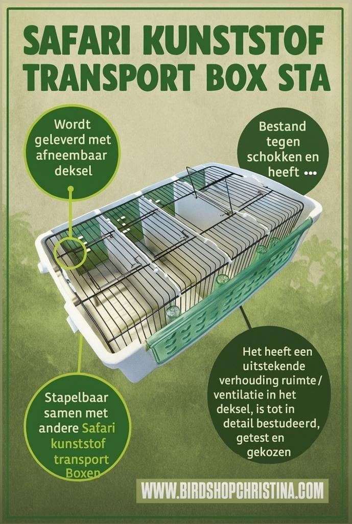 NIEUW Safari Kunststof Transport box - STA, Dieren en Toebehoren, Vogels | Hokken en Kooien, Ophalen