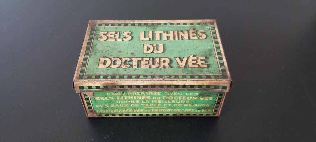 Oude metalen doos Lithine Salts van Doctor Vée, Ophalen of Verzenden, Gebruikt