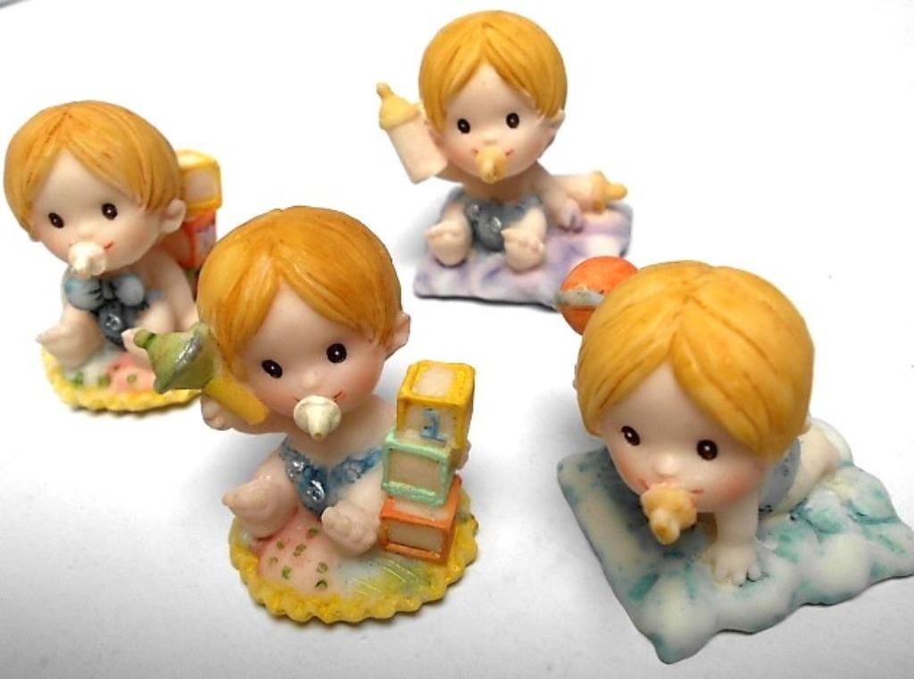 Bedankje - Baby jongetjes in polystone - 52 stuks voor 30€, Ophalen, Nieuw, Kraamcadeau