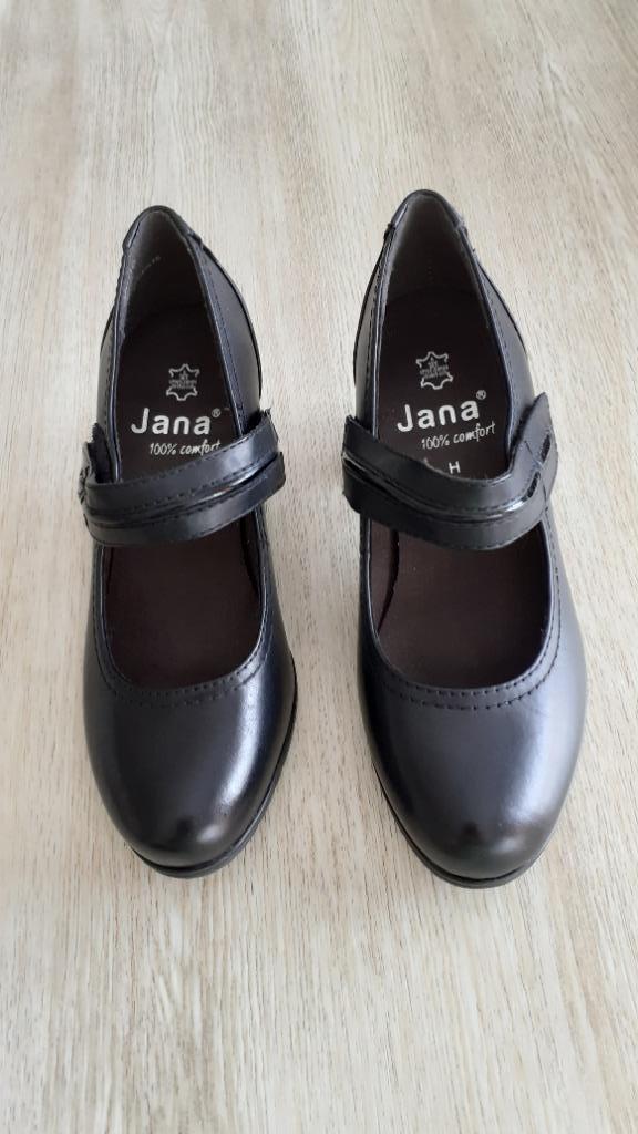Leren schoenen "Jana” (maat 38)  nieuw, Zwart, Nieuw, Schoenen met hoge hakken, Ophalen