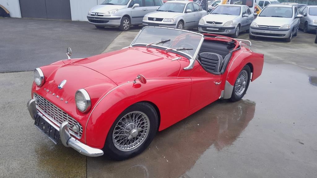 Triumph Tr3A, Auto's, Oldtimers, Zwart, Cabriolet, Triumph, Zwart