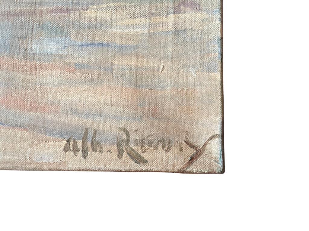 Tableau Peinture Huile sur Toile Le Tramway - Albert Rigaux, Enlèvement ou Envoi