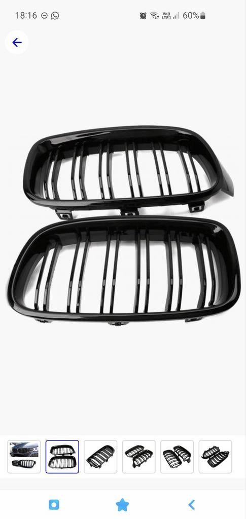 BMW 3 Serie F30 & F31 (2012-2019) M-Style Grill Dubbel Spijl, Ophalen of Verzenden