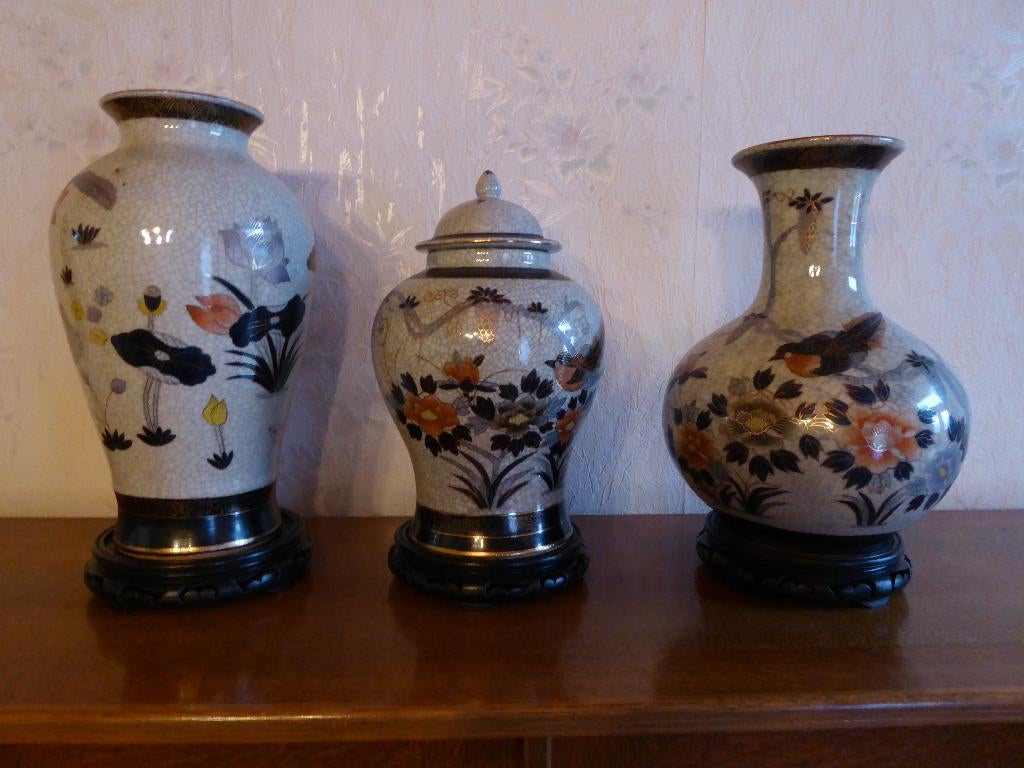 Ensemble de 3 vases chinois modernes, Enlèvement