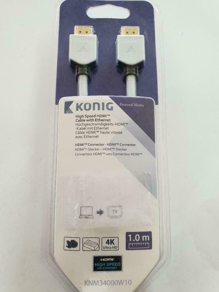 High Speed HDMI-kabel met Ethernet-HDMI-mannetje / HDMI-mann, Ophalen of Verzenden, Nieuw, Minder dan 2 meter, HDMI-kabel