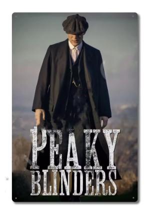 Vintage metalen bordjes Peaky Blinders (30x20cm), Ophalen of Verzenden, Nieuw