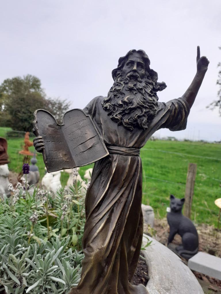 Schitterend bronzen beeld gesigneerd op een marmeren sokkel, Antiek en Kunst, Ophalen of Verzenden, Brons