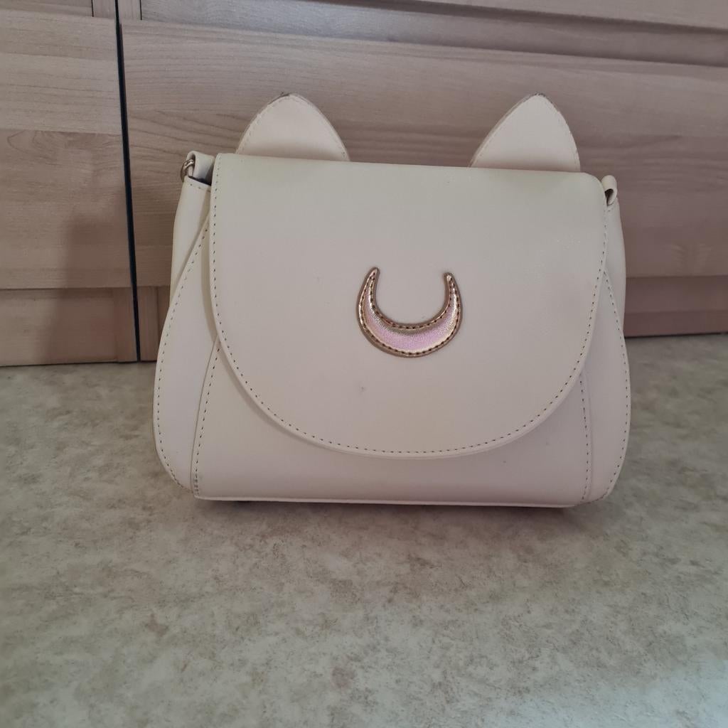 Witte handtas met kattenoren voor Sailor Moon fans, Enlèvement ou Envoi, Comme neuf, Sac à main
