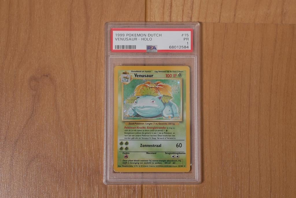 Venusaur Holo Dutch — Base Set Unlimited 1999 — PSA 1, Enlèvement ou Envoi, Utilisé, Cartes en vrac