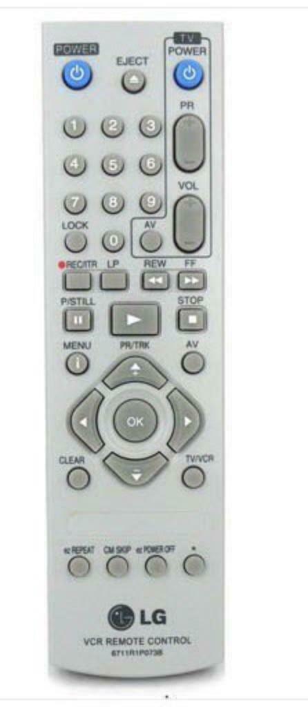 LG 6711R1P073B afstandsbediening, Audio, Tv en Foto, Ophalen of Verzenden, Gebruikt, VHS-speler of -recorder