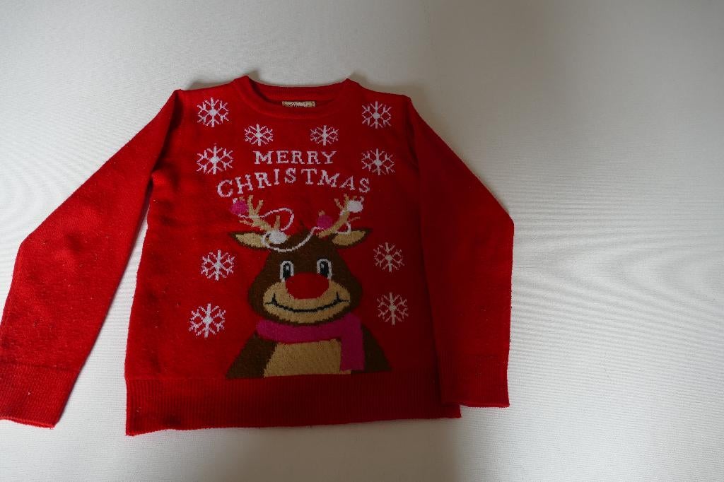 kerstpull: 7-8 jaar, Ophalen of Verzenden, Zo goed als nieuw, Meisje, Trui of Vest