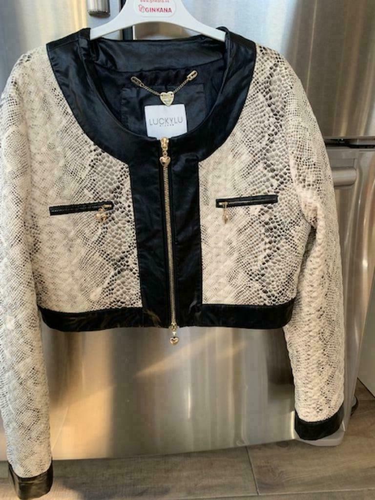 Lederlook jasje  slangprint Luckylu Maat smal, Ophalen, Zwart, Luckyu, Nieuw