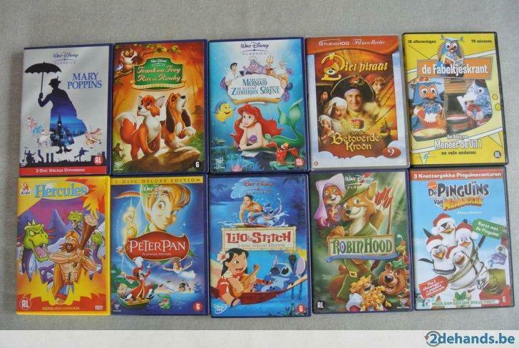 kinder dvd's een pakket van 10 dvd's peter pan, robin hood, Cd's en Dvd's, Ophalen, Alle leeftijden, Overige genres, Zo goed als nieuw