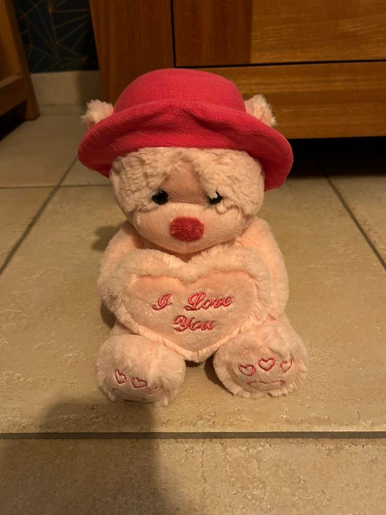 I love you beertje, Verzamelen, Beren en Cherished Teddies, Ophalen of Verzenden, Zo goed als nieuw, Stoffen beer, Overige merken