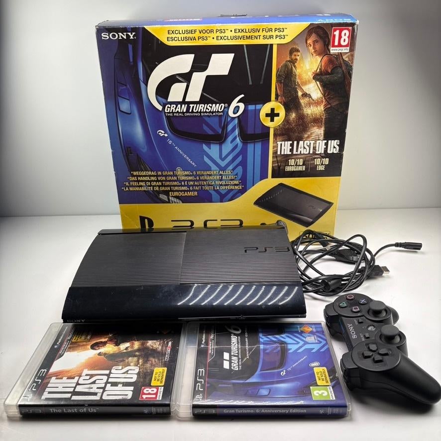 Sony PS3 Gran Turismo / Last of Us Box Bundel, Consoles de jeu & Jeux vidéo, Consoles de jeu | Sony PlayStation 3, Avec 1 manette