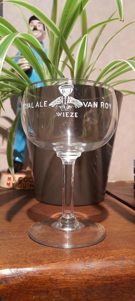 Bierglas Royal Ale Van Roy Wieze, Ophalen of Verzenden, Gebruikt, Bierglas