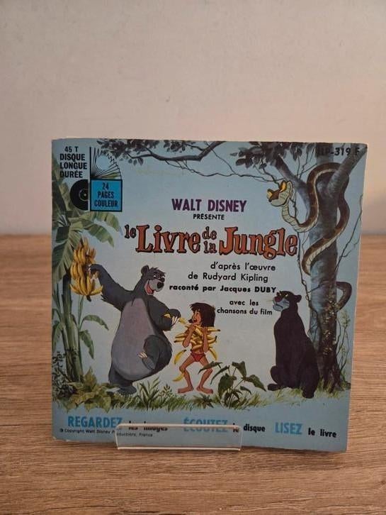 45T + livre Le Livre de la Jungle Disney, Enlèvement ou Envoi, Comme neuf