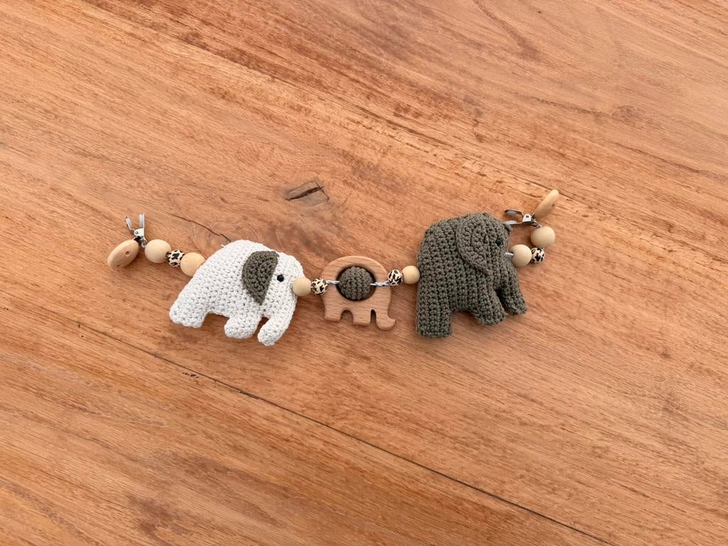 Wagenspanner handgemaakt olifantjes, Kinderen en Baby's, Ophalen, Zo goed als nieuw