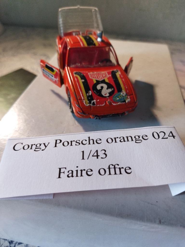 Porshe orange Corgi vintage, Enlèvement ou Envoi, Utilisé, Voiture, Corgi