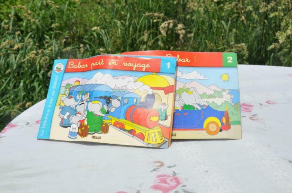 §  2 livres babar edition atlas n1 et 2 +frise, Garçon ou Fille, Enlèvement ou Envoi, Utilisé, 5 ou 6 ans