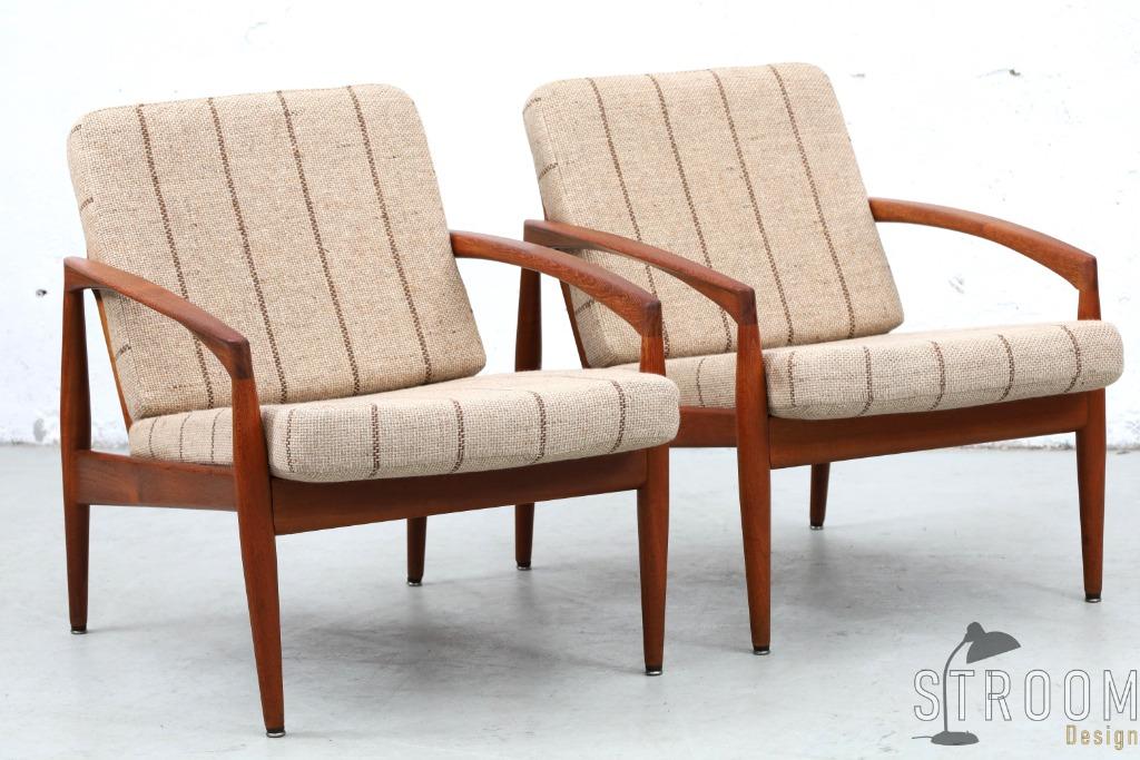 Teak Paperknife Chairs Zetels Vintage Deens Design Jaren, Huis en Inrichting, Ophalen, Gebruikt, 75 tot 100 cm, Retro Wegner Vodder Juhl Wanscher Danish Moller France & Son