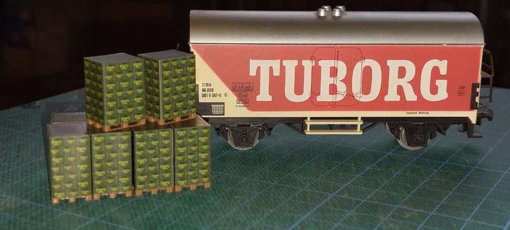 WAGON À BIÈRE H0LK 1208 MÄRKLIN EN BIÈRE TUBORG 1/87, Courant alternatif, Wagon, Comme neuf, Märklin