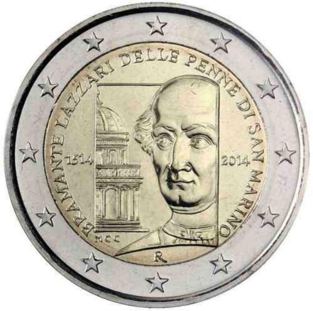 2 euros commémoration Saint Marin 2014, Enlèvement ou Envoi, Saint-Marin, 2 euros, Monnaie en vrac