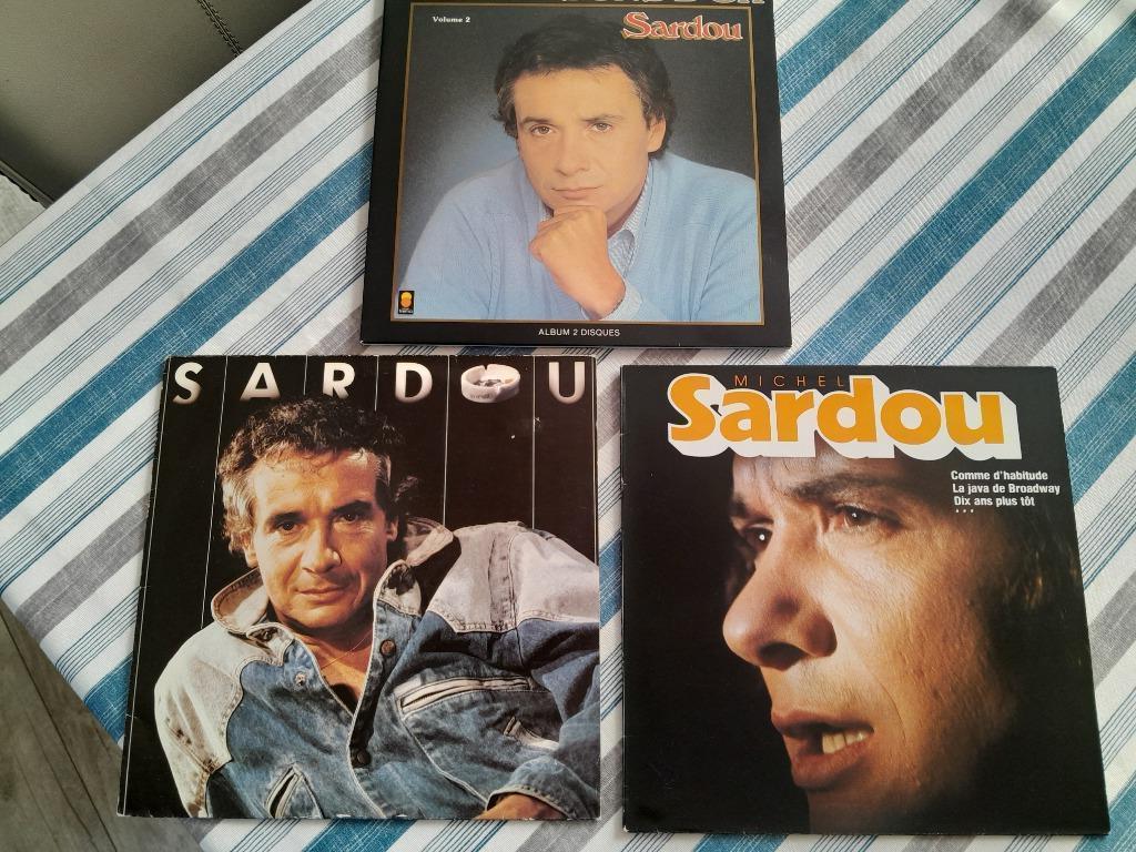 3 Vinyls Michel Sardou Disques 33 tours Bon État, Enlèvement ou Envoi, Utilisé, Autres formats