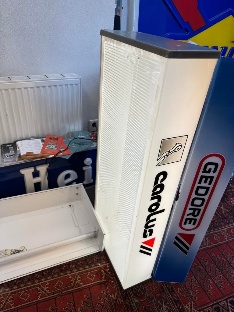 Gedore en Carolus reclame lichtbakken, Ophalen, Gebruikt, Lichtbak of (neon) lamp