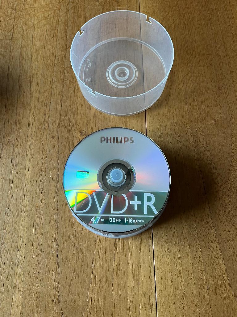 25x Philips DVD+R 4,7 GB / 120 min, Nieuw, Ophalen of Verzenden, Dvd, Op spindel