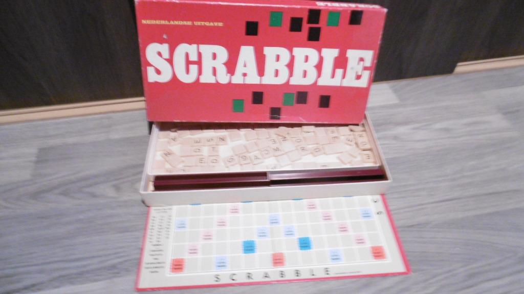 vintage scrabbel spel, Ophalen, Gebruikt