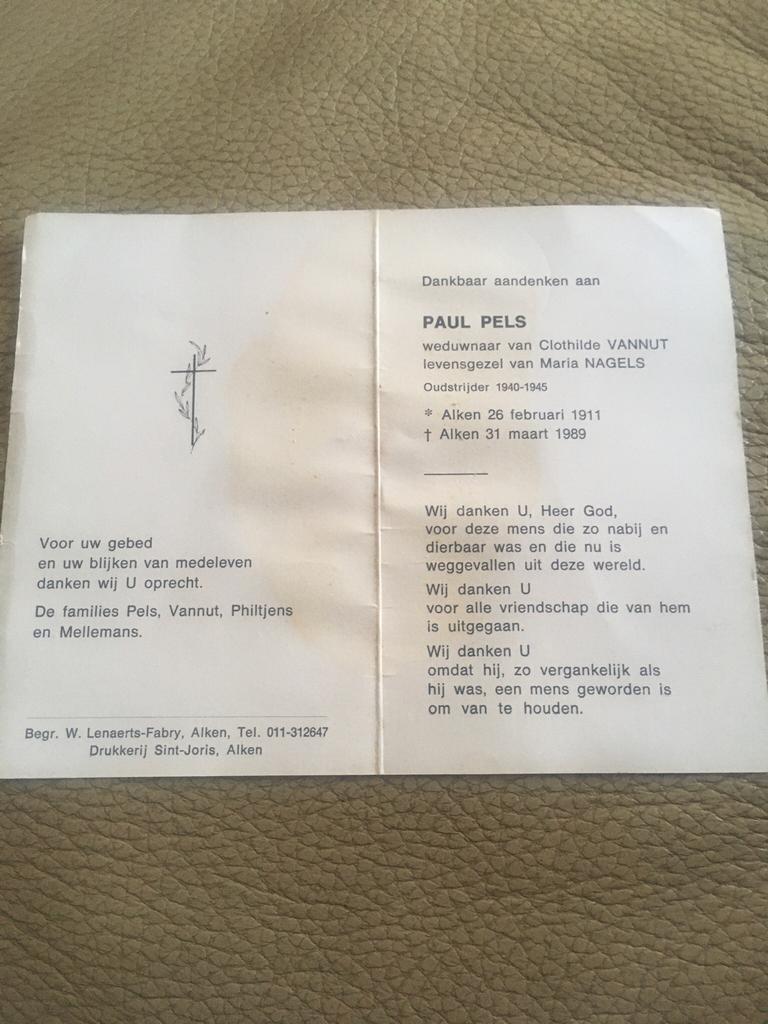 Doodsprentje van OUD-STRIJDER 1940-1945., Verzamelen, Ophalen of Verzenden