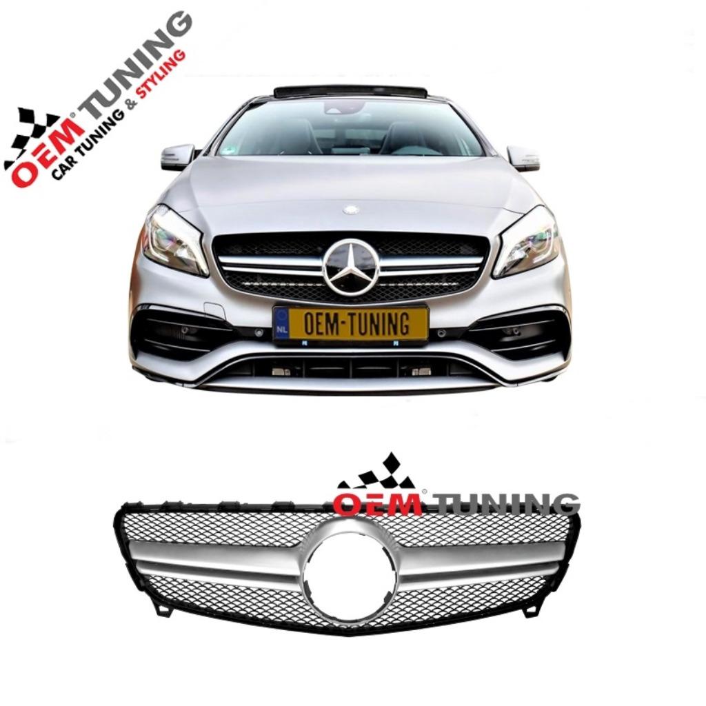 A45 W176 Grille| voor A-klasse | 2015-2018 | silver |, Neuf, Mercedes-Benz, Avant, Enlèvement ou Envoi