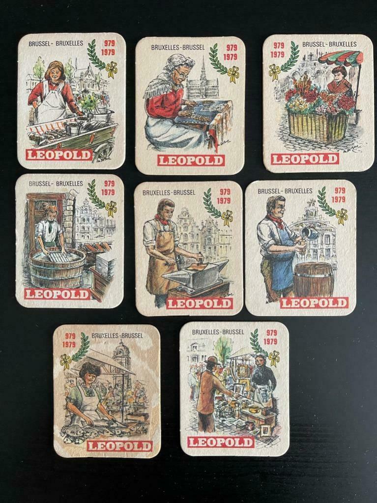 Bierviltjes Leopold - 1000 JAAR BRUSSEL, Verzamelen, Ophalen of Verzenden, Zo goed als nieuw, Viltje(s)