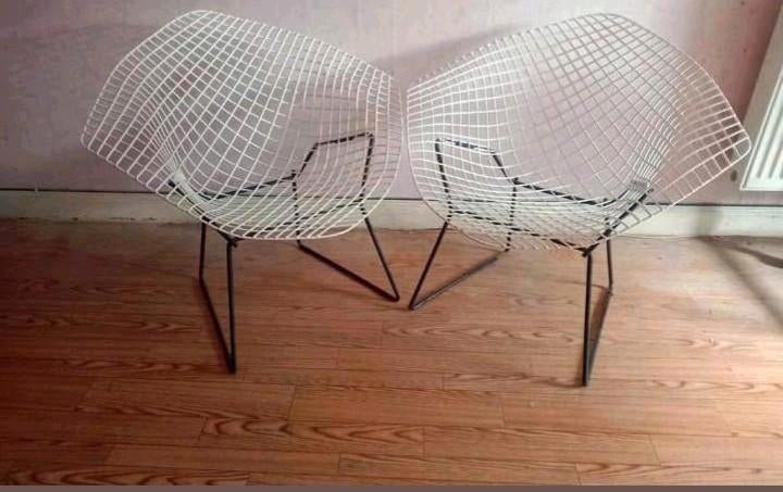 Fauteuil vintage diamond chair knoll 70s, Ophalen