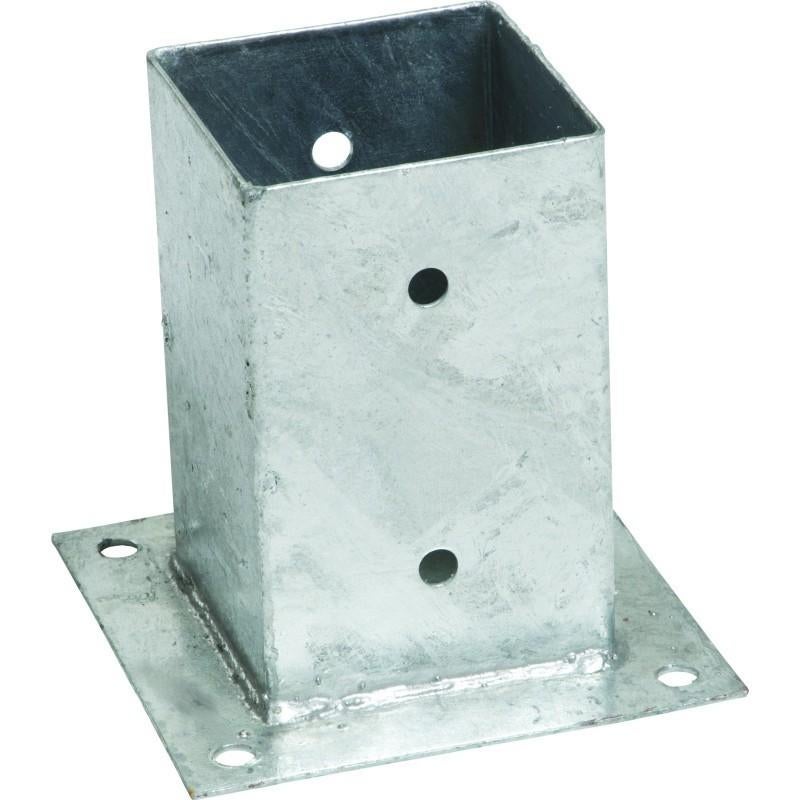 4 pieds de poteau en acier galvanisé 9x9, Enlèvement, Comme neuf, Poteaux